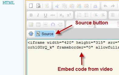 CKE Editor Source Button Example Image